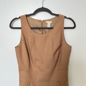 J. Crew Super 120's Emmaleigh Beige 100% Wool Sheath Dress, Size 4 *EUC*